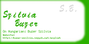 szilvia buzer business card